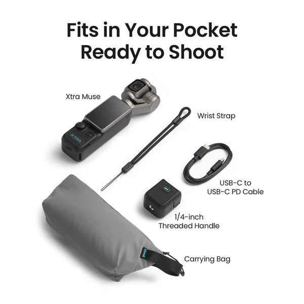 4K/120fps Pocket Gimbal Camera with 1" CMOS Sensor