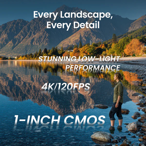 4K/120fps Pocket Gimbal Camera with 1" CMOS Sensor